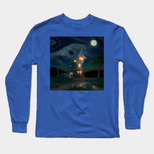 Starry Night Over The Burrow Long Sleeve T-Shirt